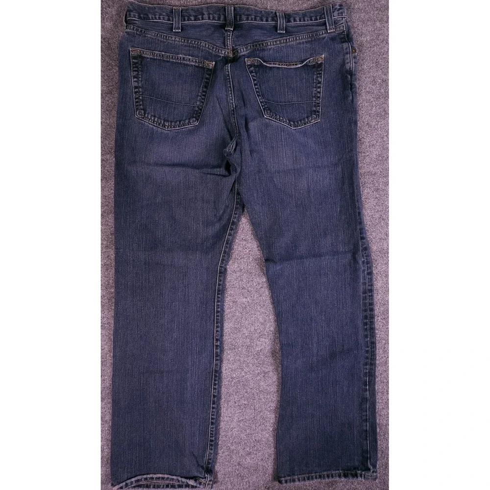 Eddie Bauer Jeans Mens 38x33‎ Straight Fit Dark Wash Blue Denim